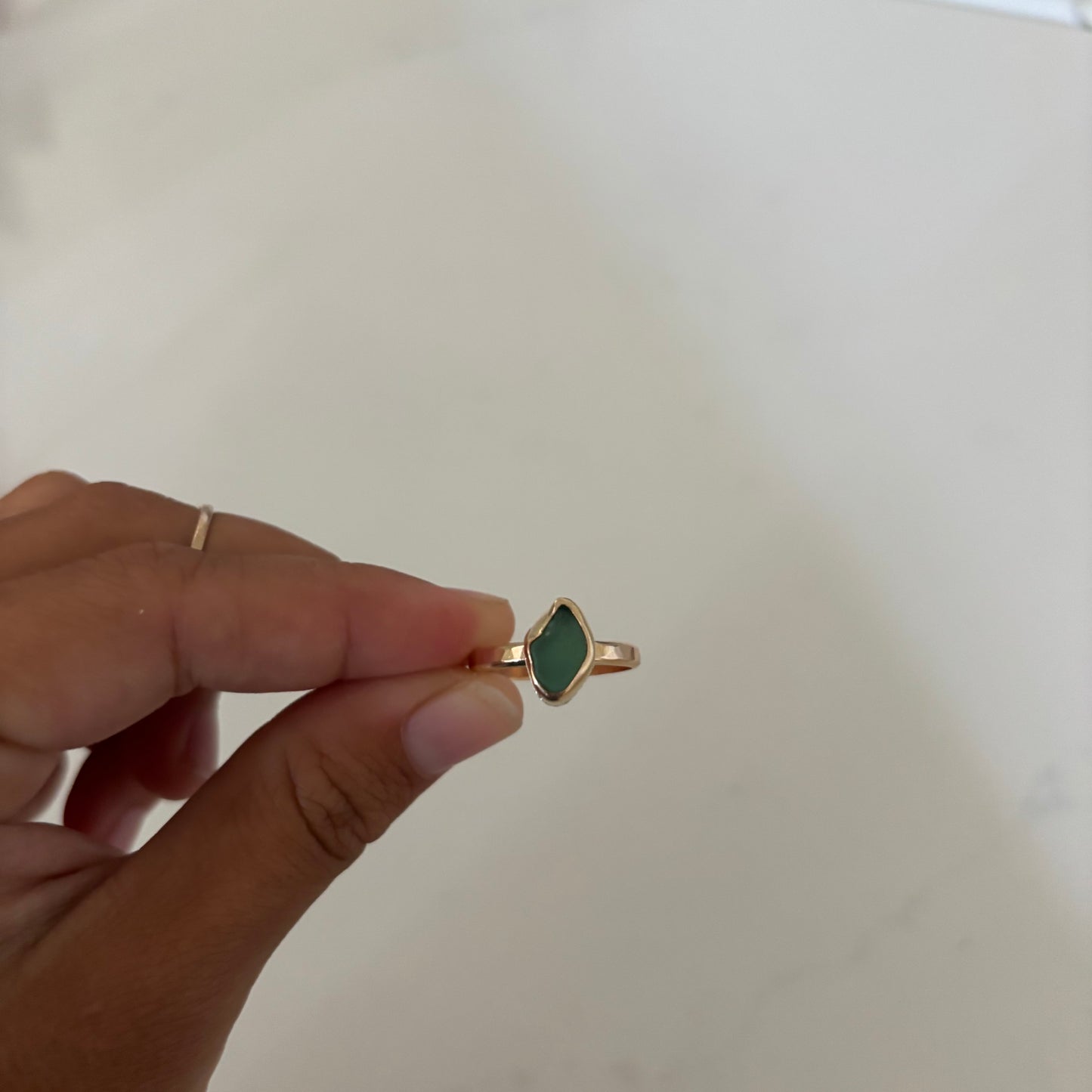 Gold Fill Seaglass Rings