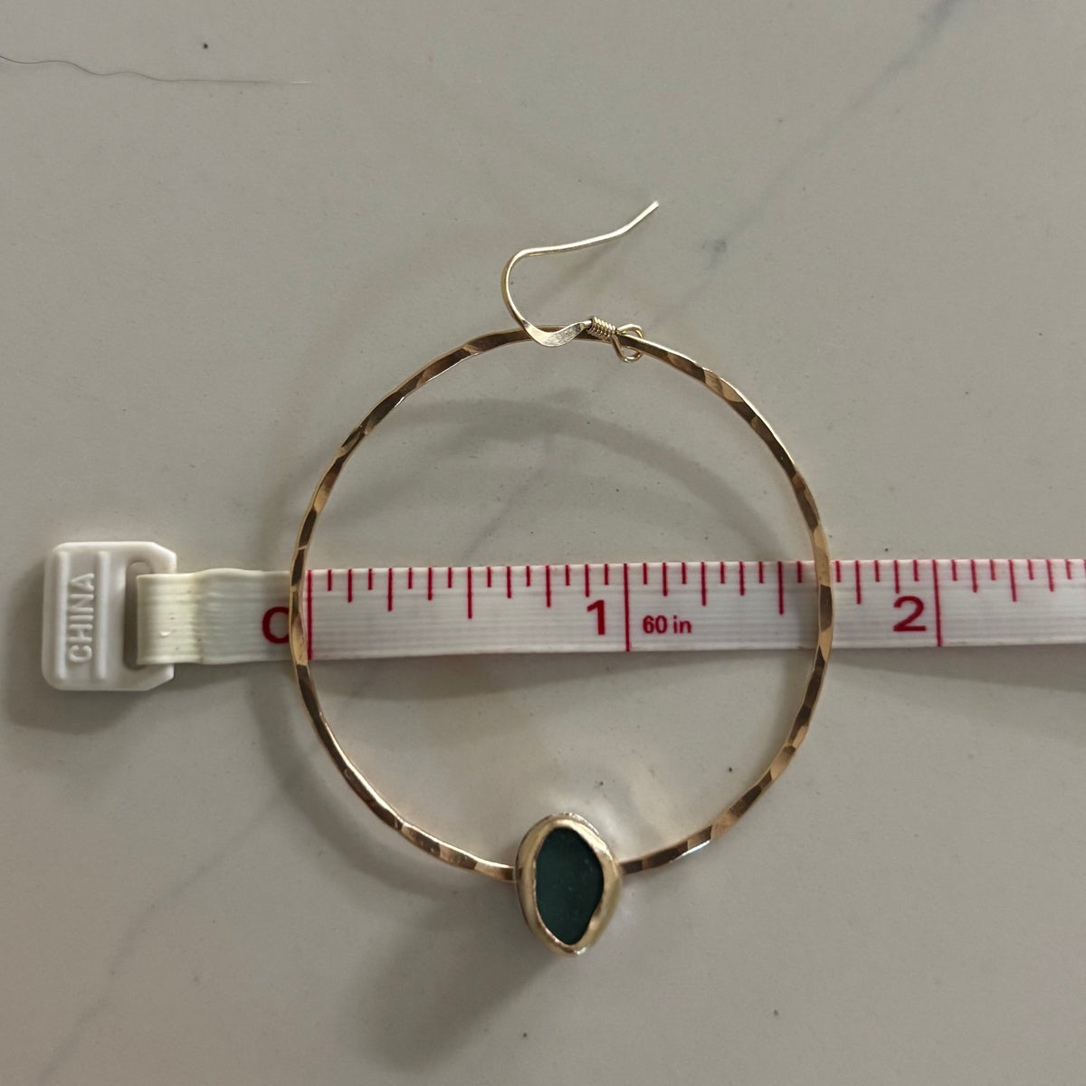 Seaglass Hoops