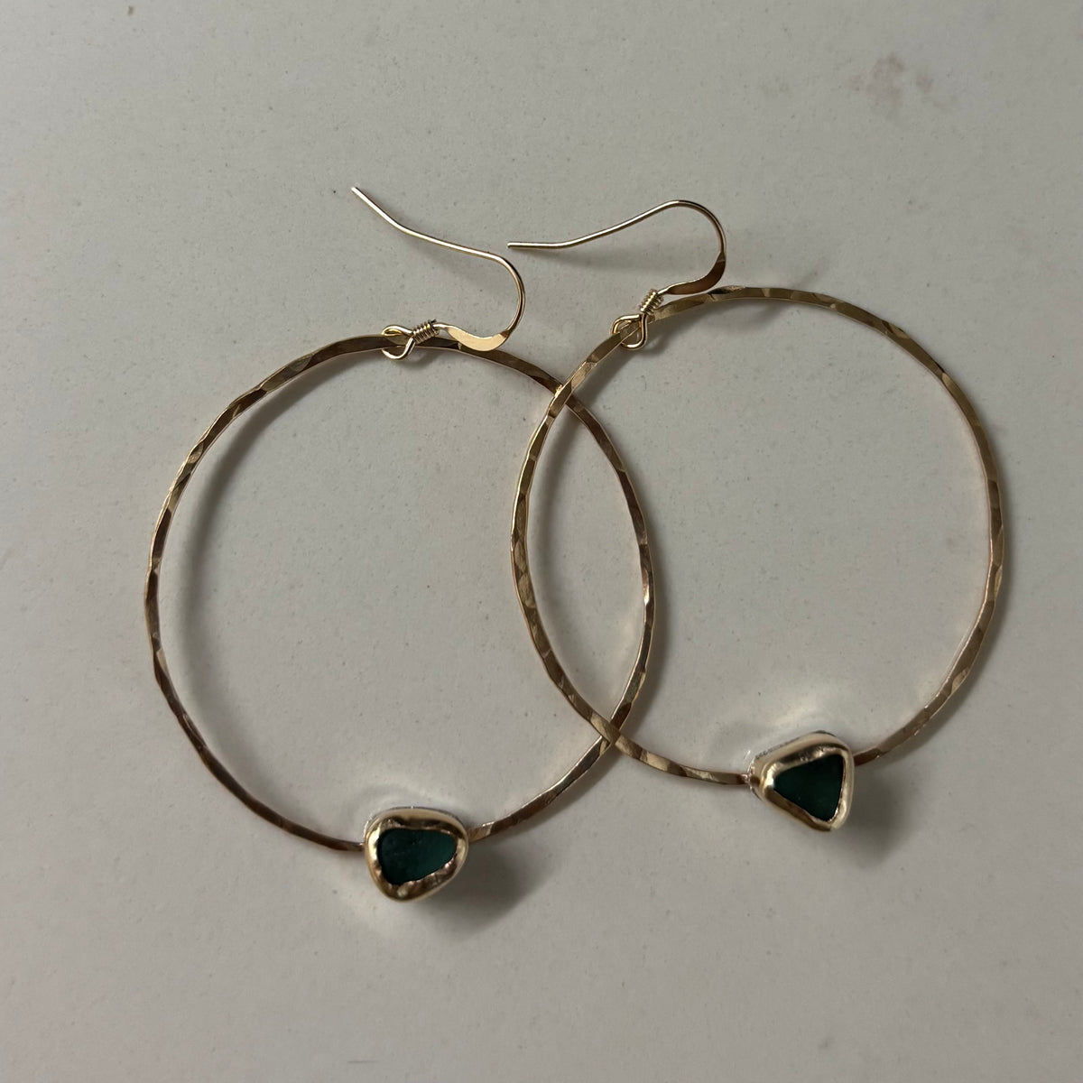 Seaglass Hoops