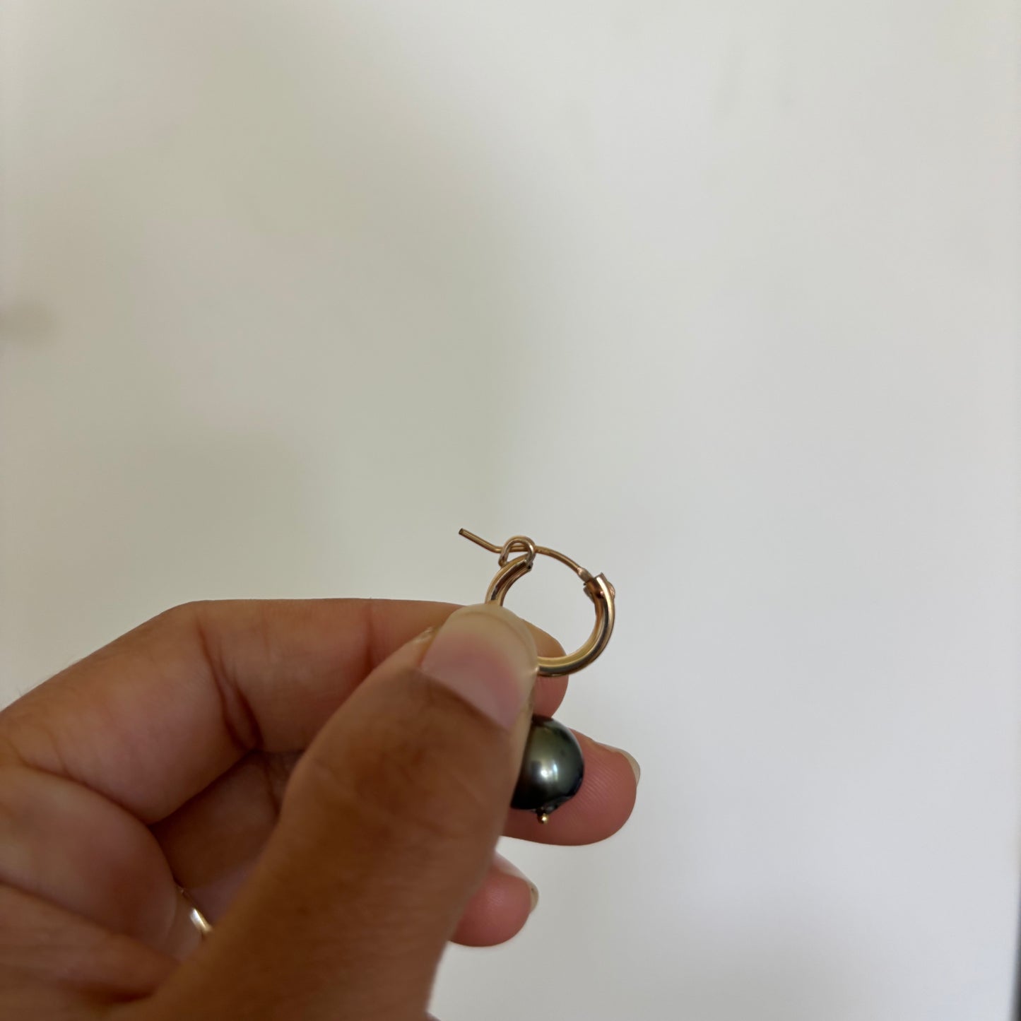 Tahitian Pearl Huggie Hoops