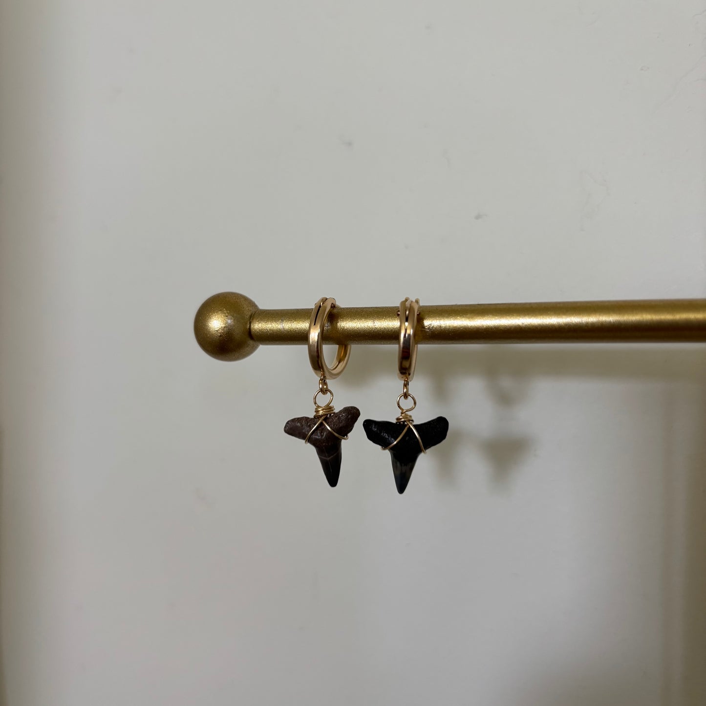 Shark Tooth Huggie Hoops