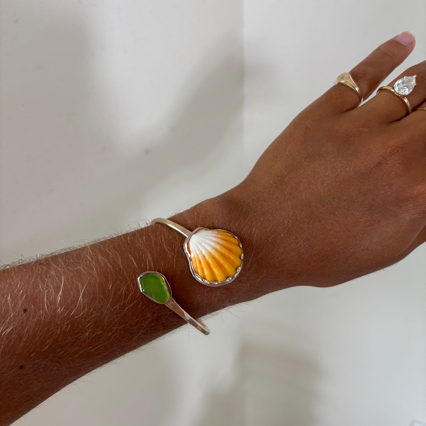 Sunrise Shell Cuff - Gold Fill