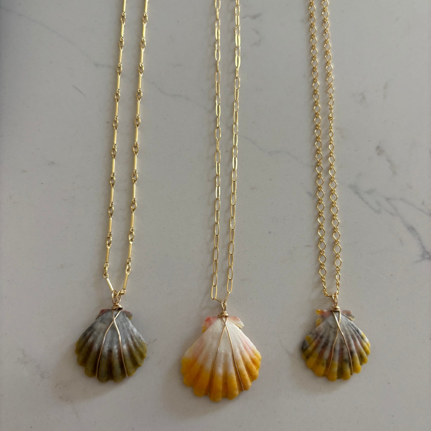 Simple Sunrise Shell Necklace