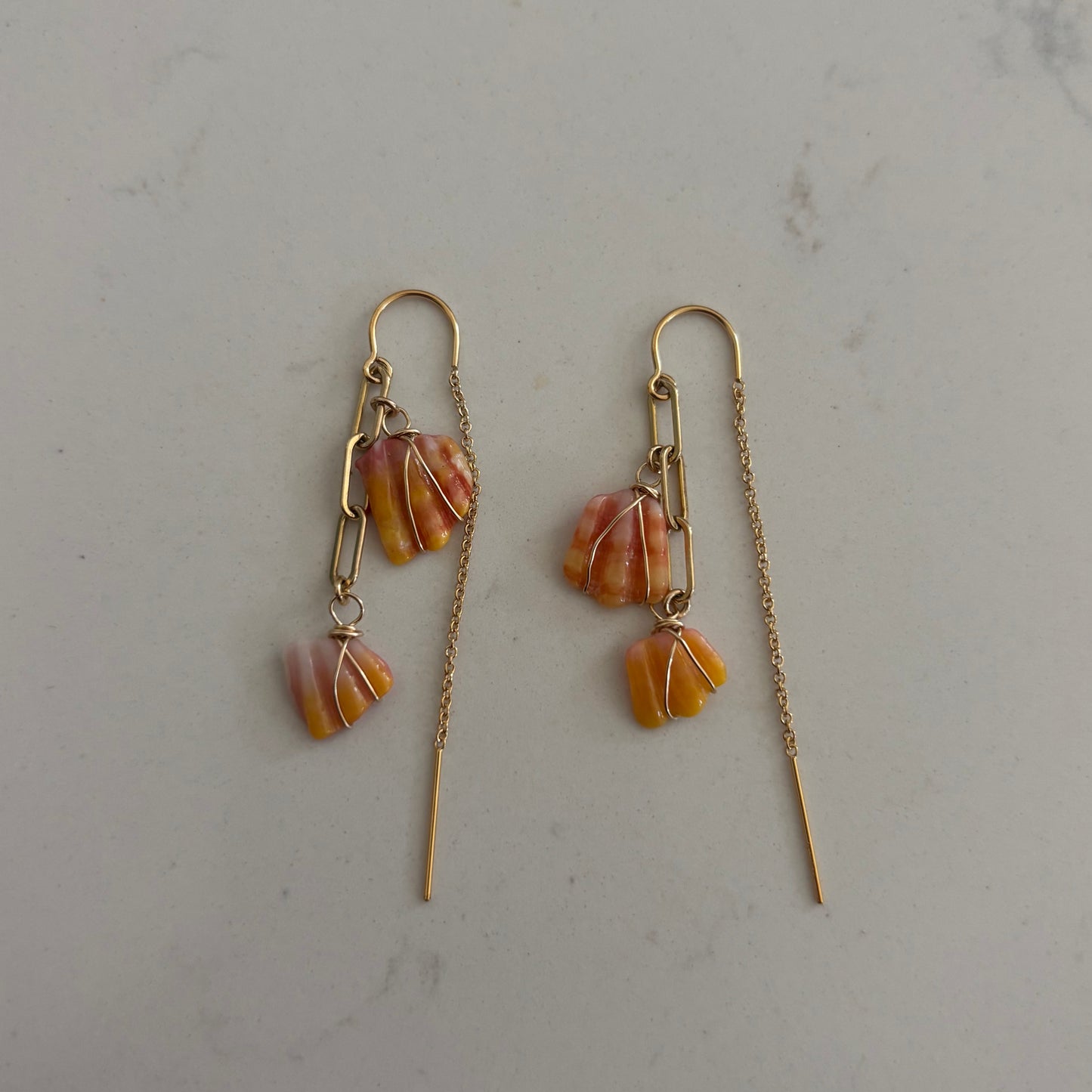 Sunny Chip Threader Earrings