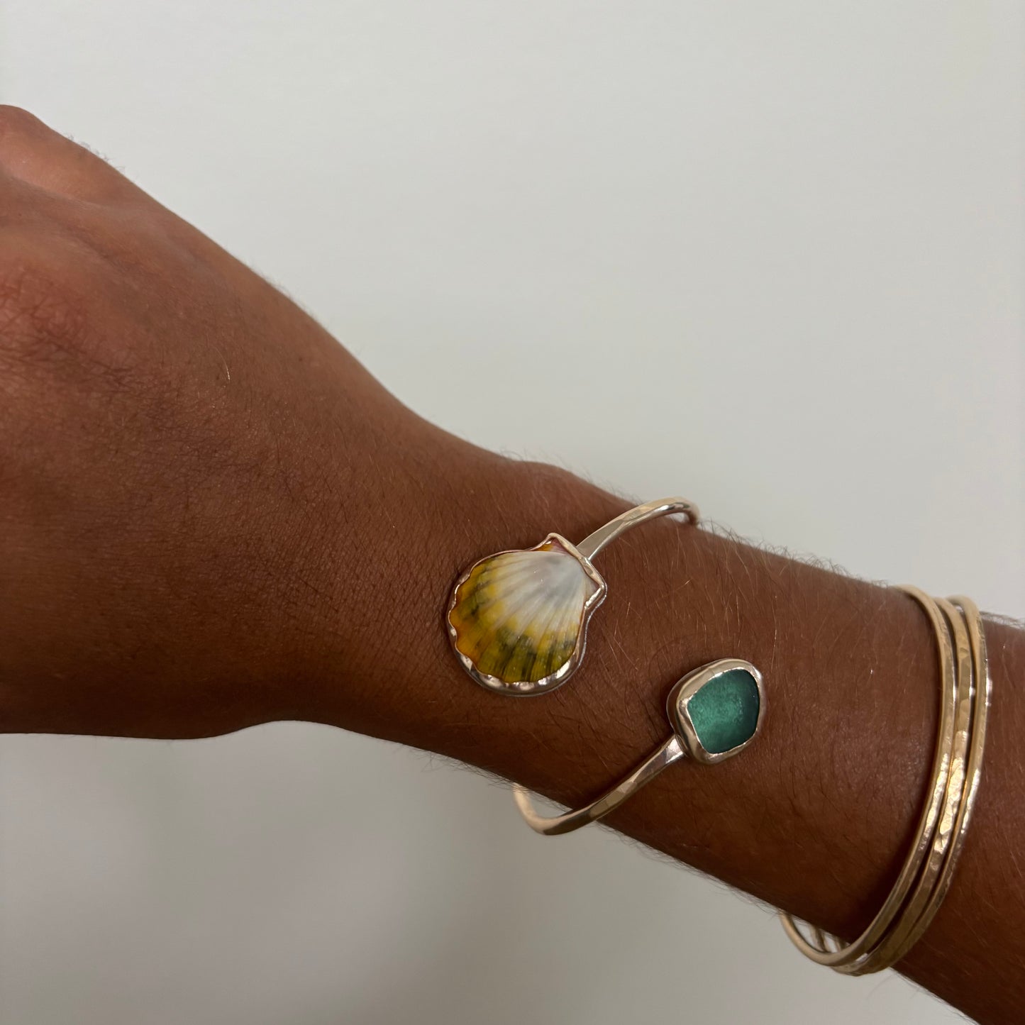 Sunrise Shell Cuff - Gold Fill