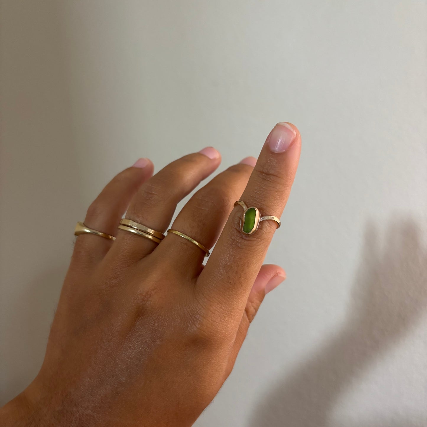 Gold Fill Seaglass Rings