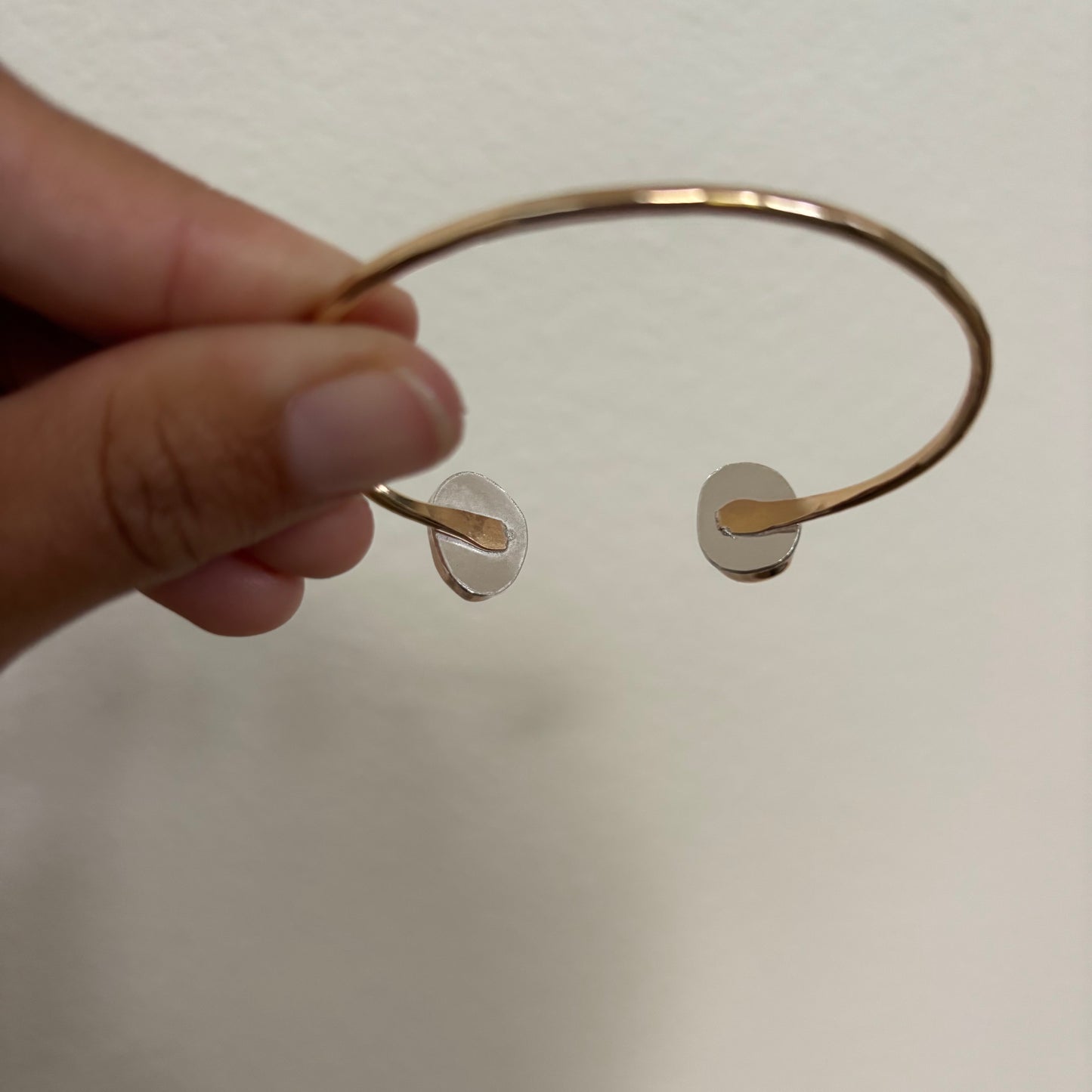 Double Seaglass Cuff - Gold Fill