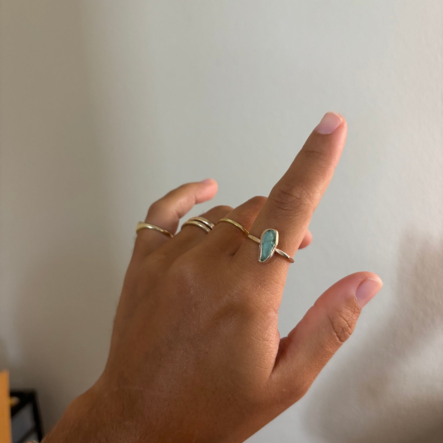 Gold Fill Seaglass Rings