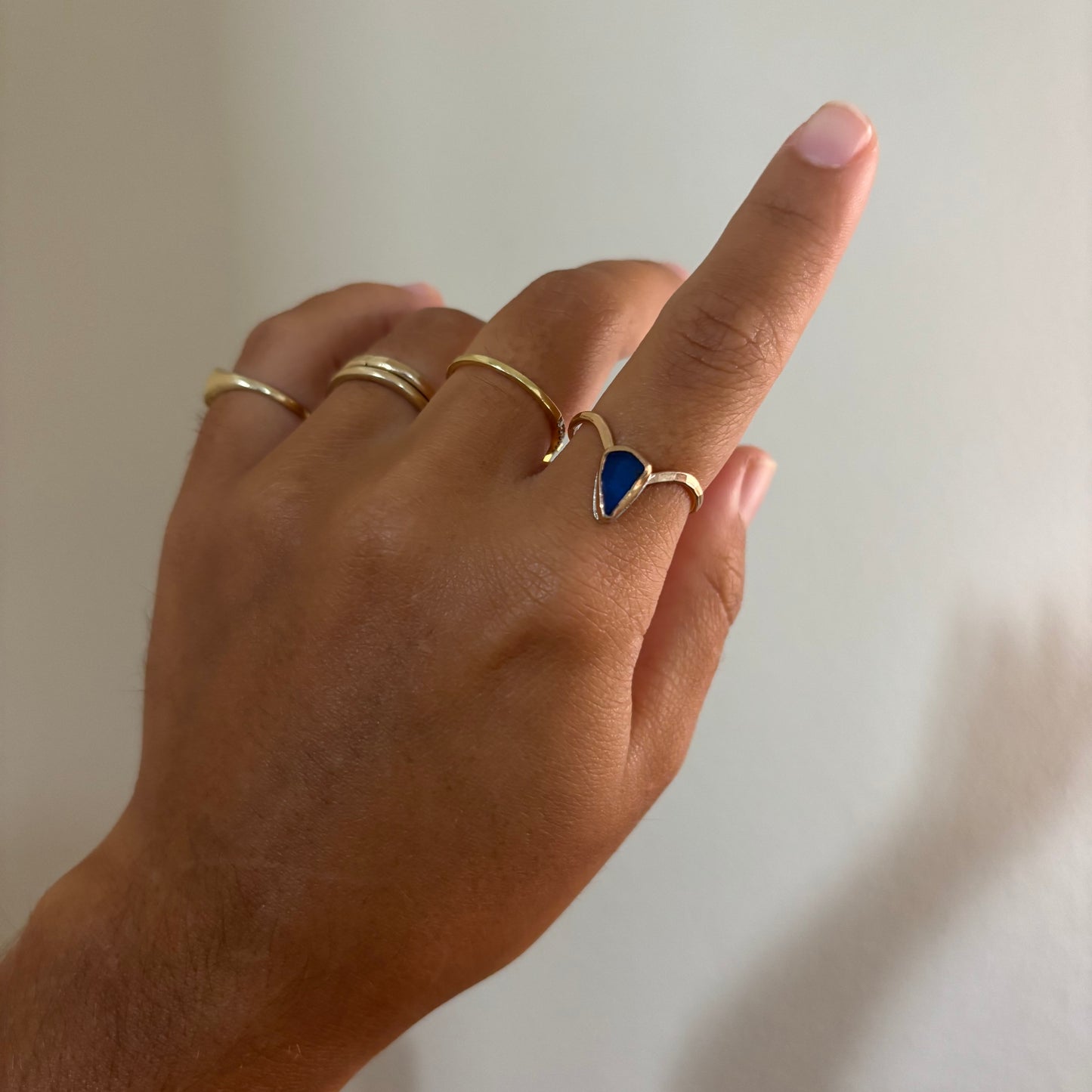 Gold Fill Seaglass Rings