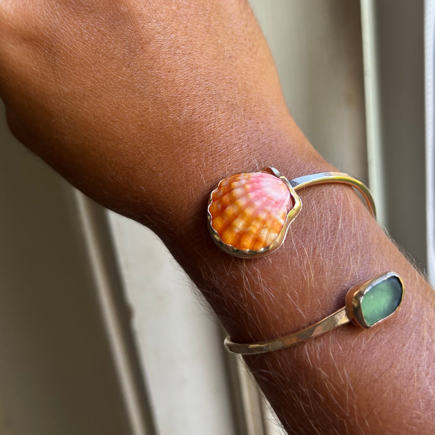 Sunrise Shell Cuff - Gold Fill