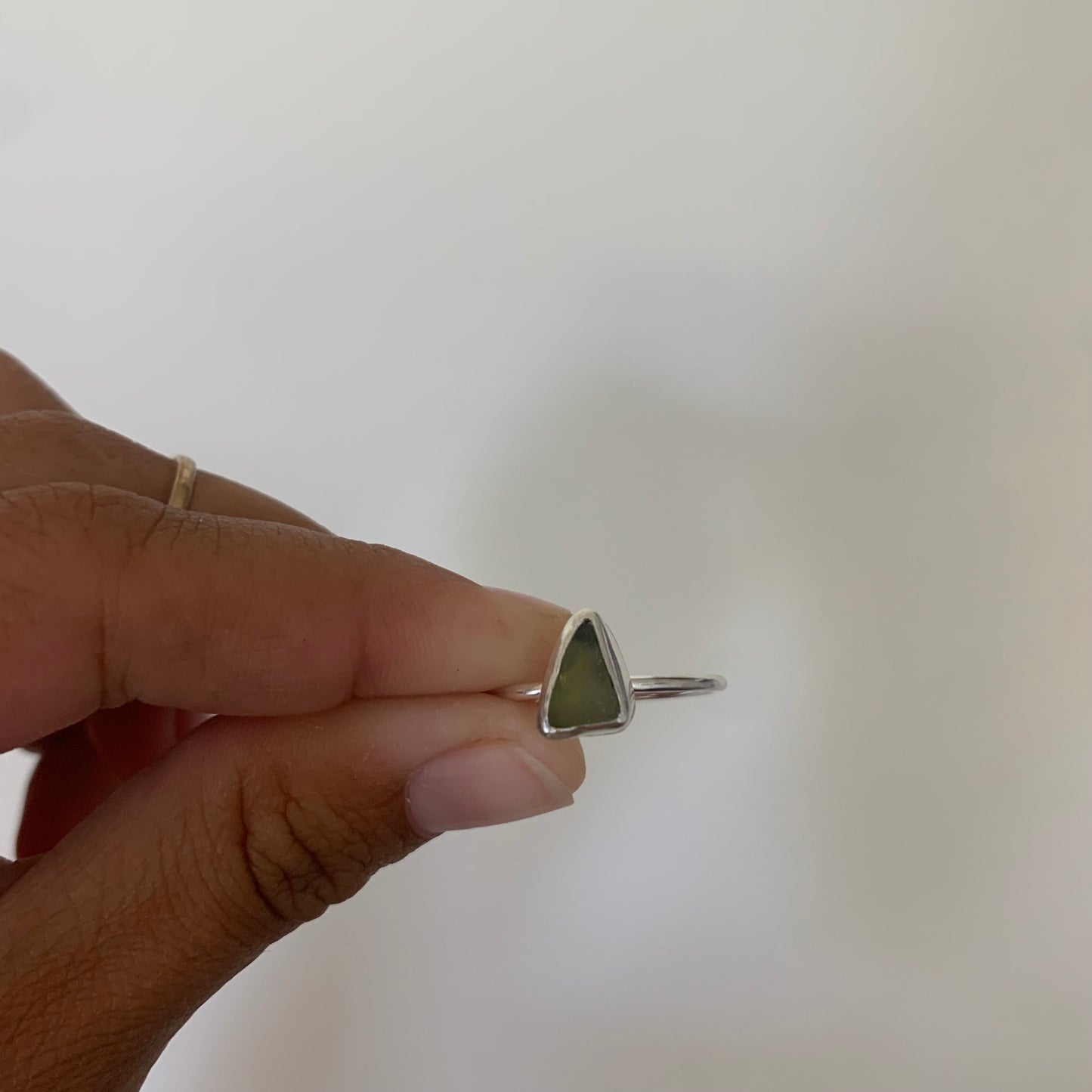 Silver Sea Glass Rings
