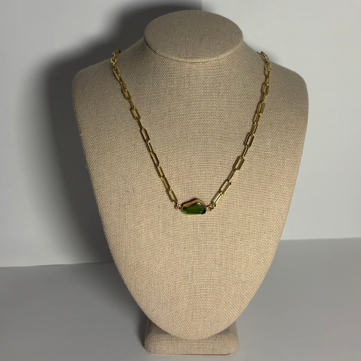 Bezel Seaglass Necklaces