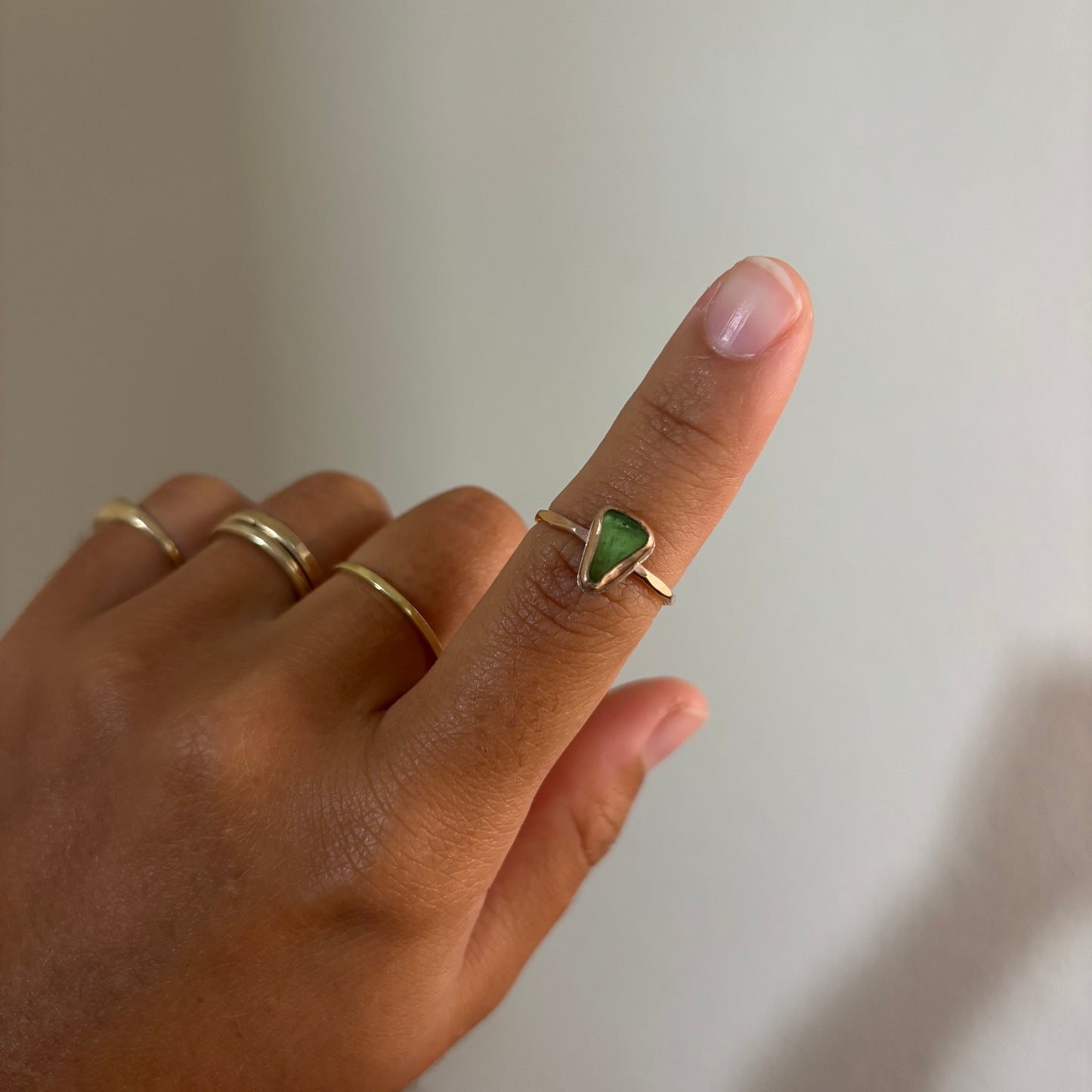 Gold Fill Seaglass Rings