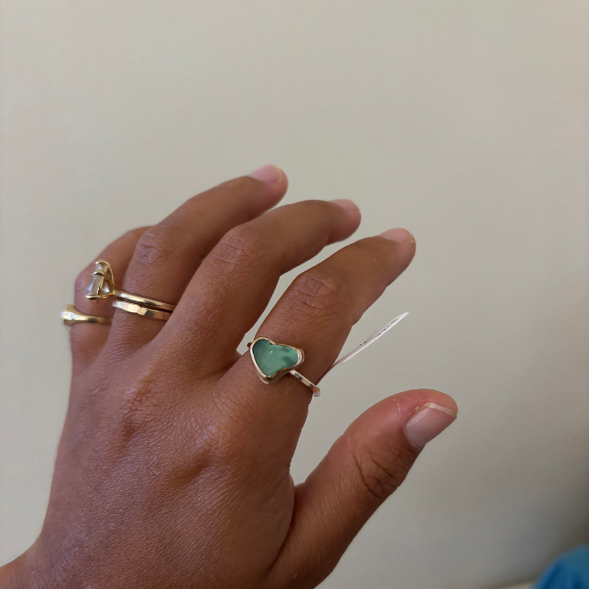Gold Fill Seaglass Rings