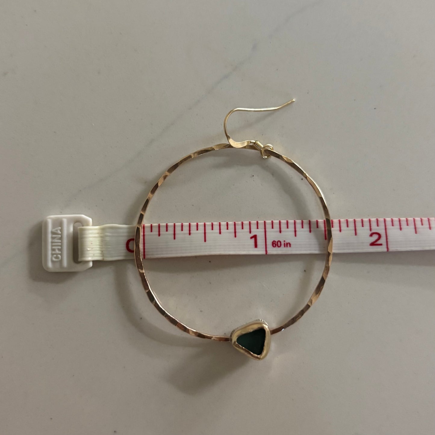 Seaglass Hoops