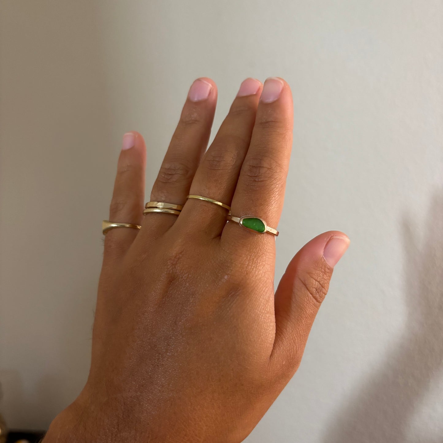 Gold Fill Seaglass Rings