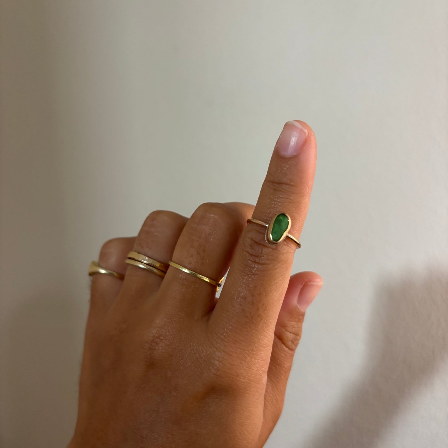 Gold Fill Seaglass Rings