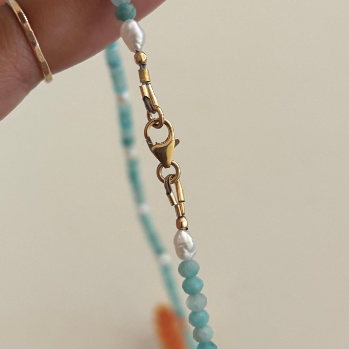 Sunrise Shell Amazonite Necklace