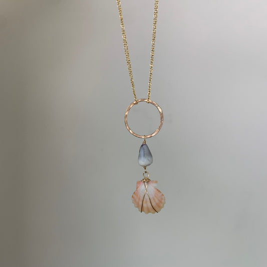 Mini Sunrise Shell & Cone Shell Necklace