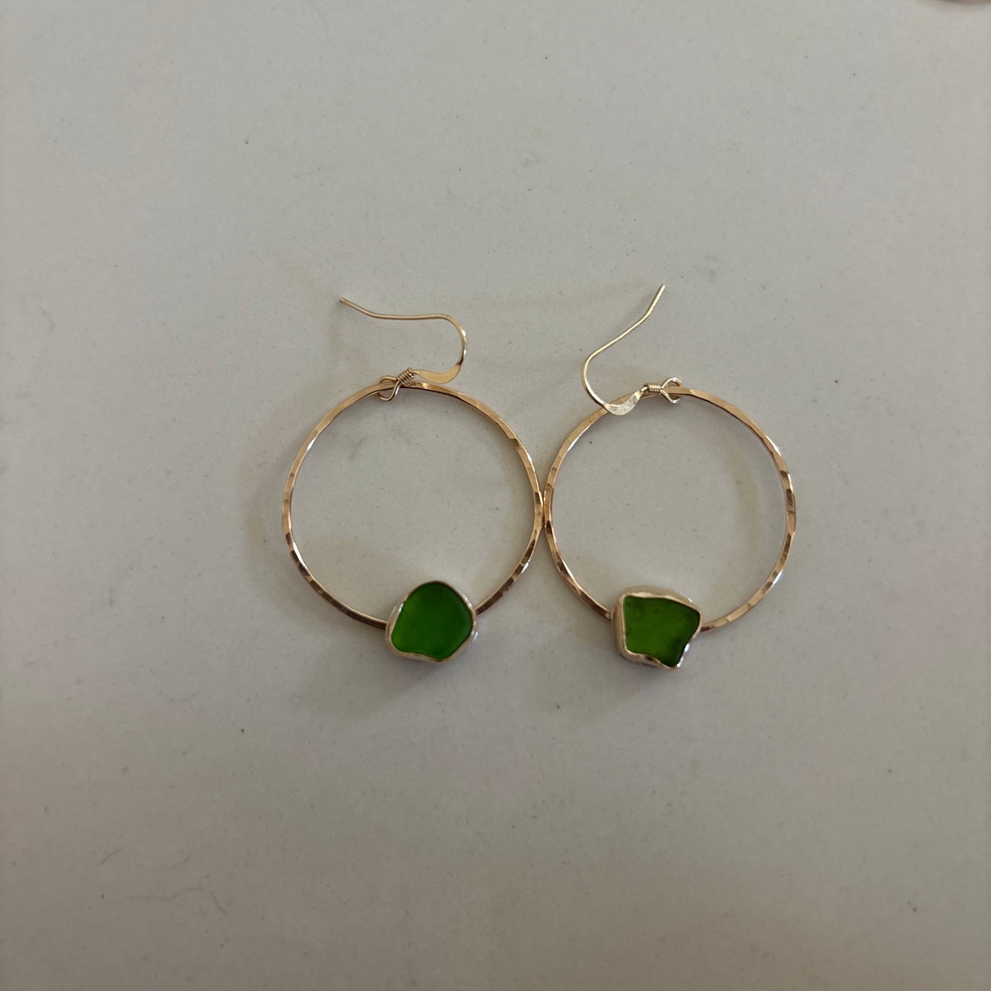 Seaglass Hoops