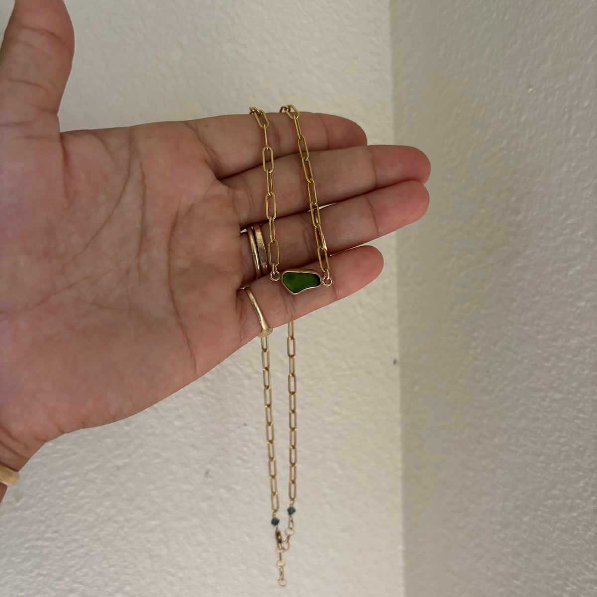 Bezel Seaglass Necklaces
