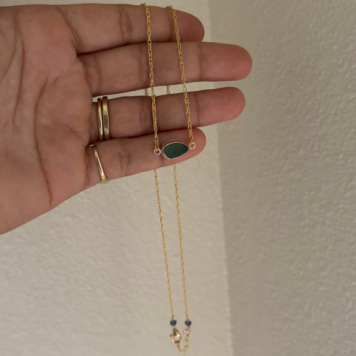 Bezel Seaglass Necklaces