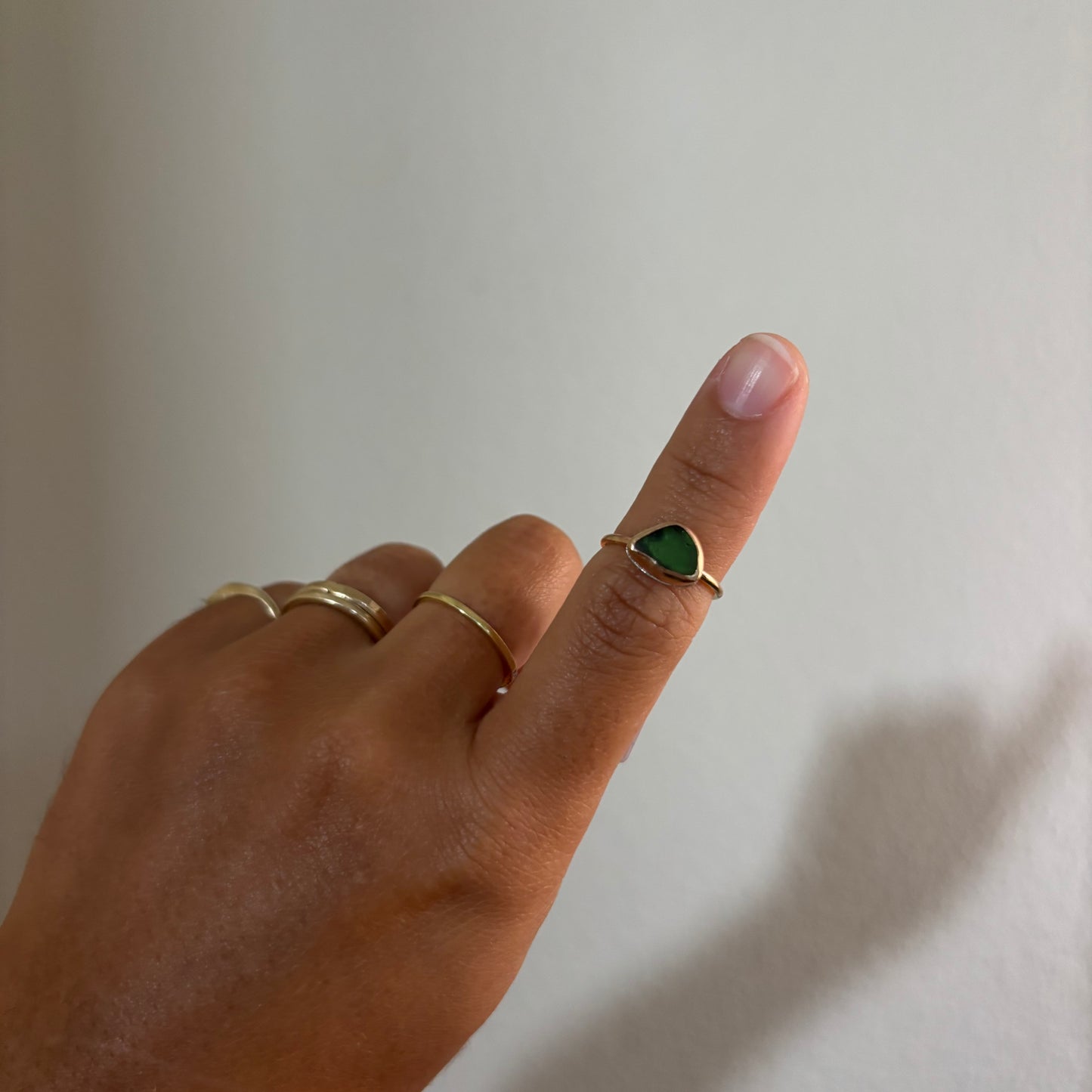 Gold Fill Seaglass Rings