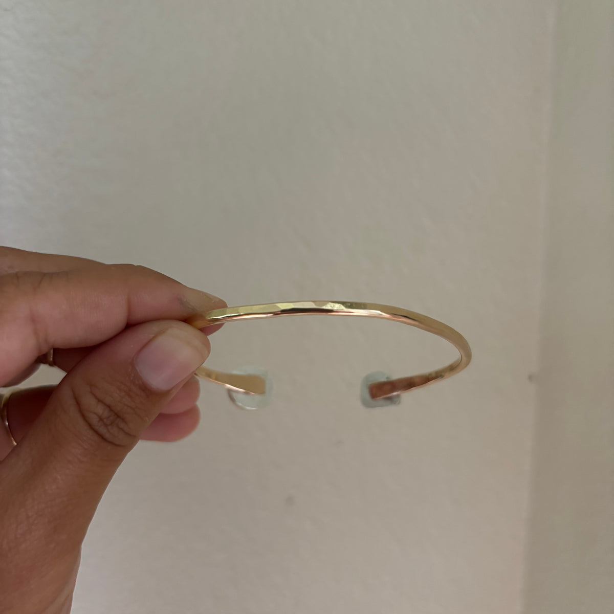 Puka Shell and Sunny Chip Cuff - Gold Fill
