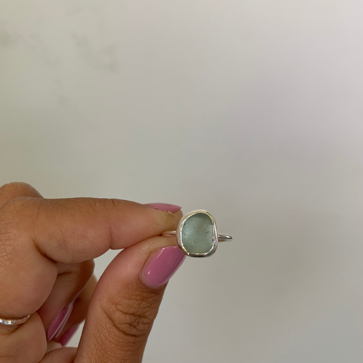 Silver Sea Glass Rings
