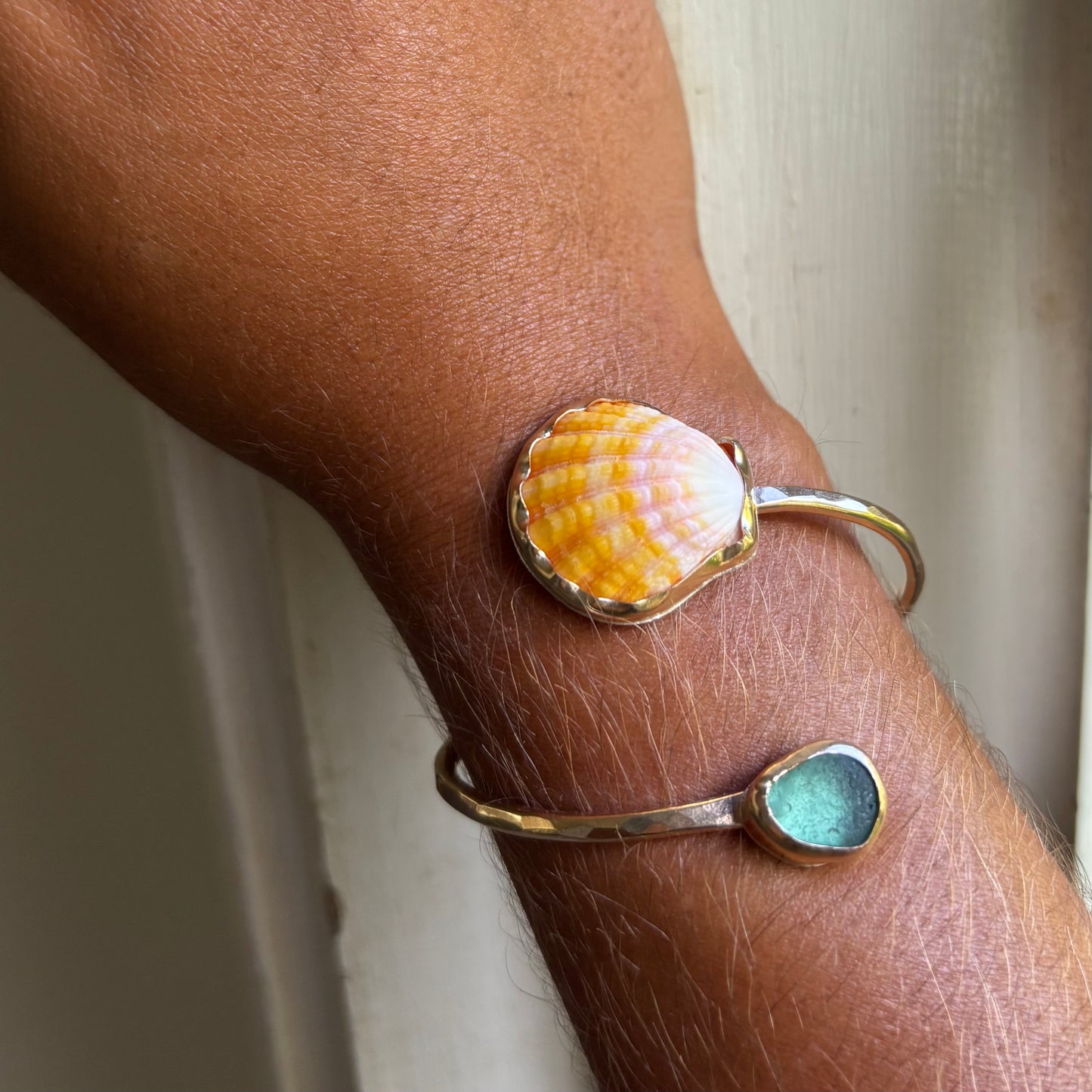 Sunrise Shell Cuff - Gold Fill