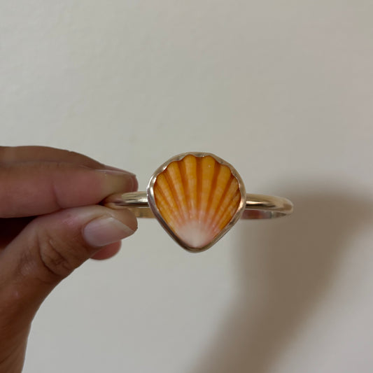 Sunrise Shell Power Cuff - Gold Fill