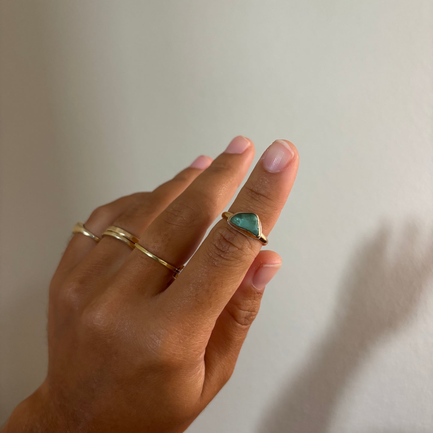 Gold Fill Seaglass Rings