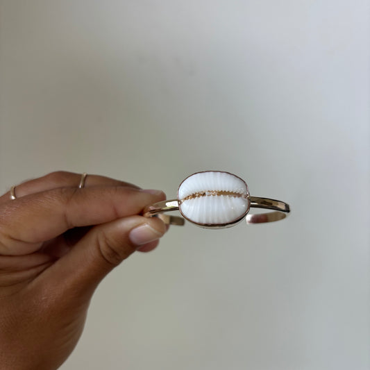 Cowrie Shell Cuff - Gold Fill
