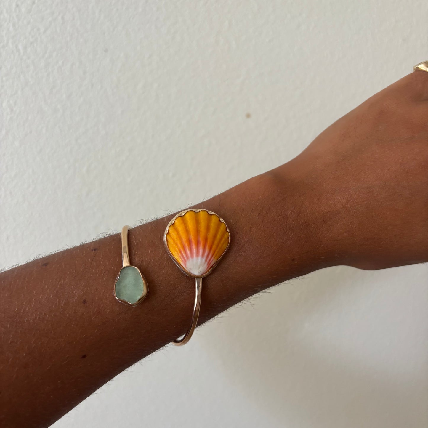 Sunrise Shell Cuff - Gold Fill
