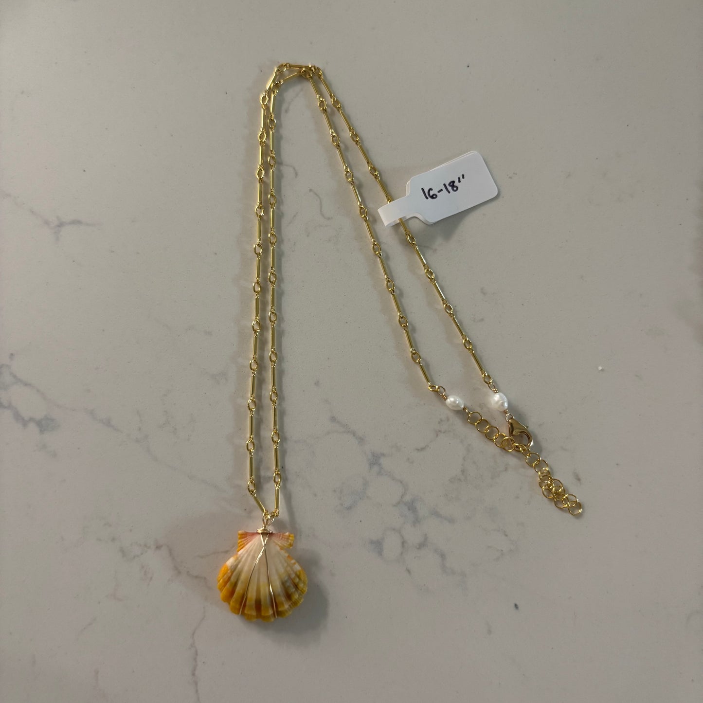 Simple Sunrise Shell Necklace