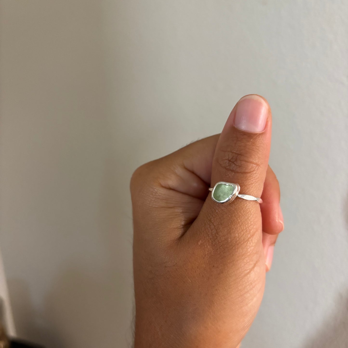 Silver Sea Glass Rings