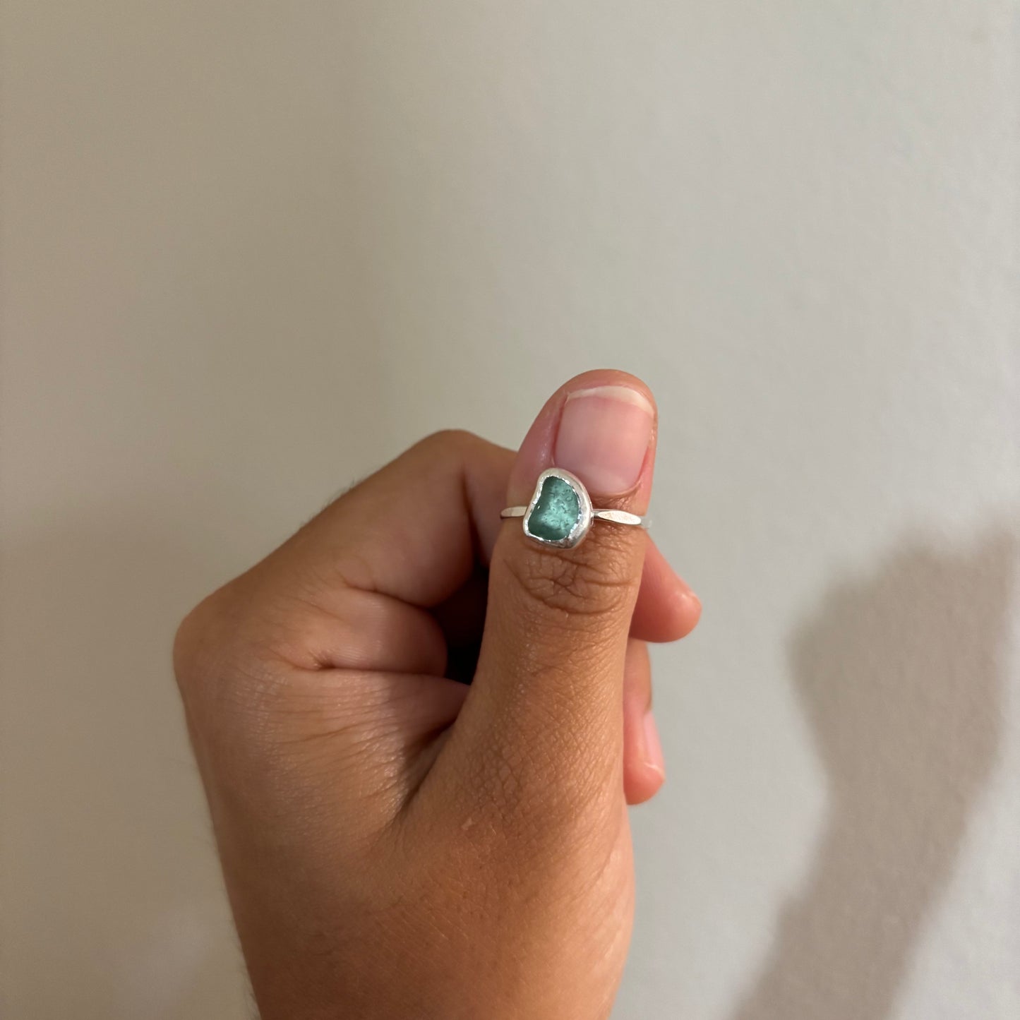 Silver Sea Glass Rings