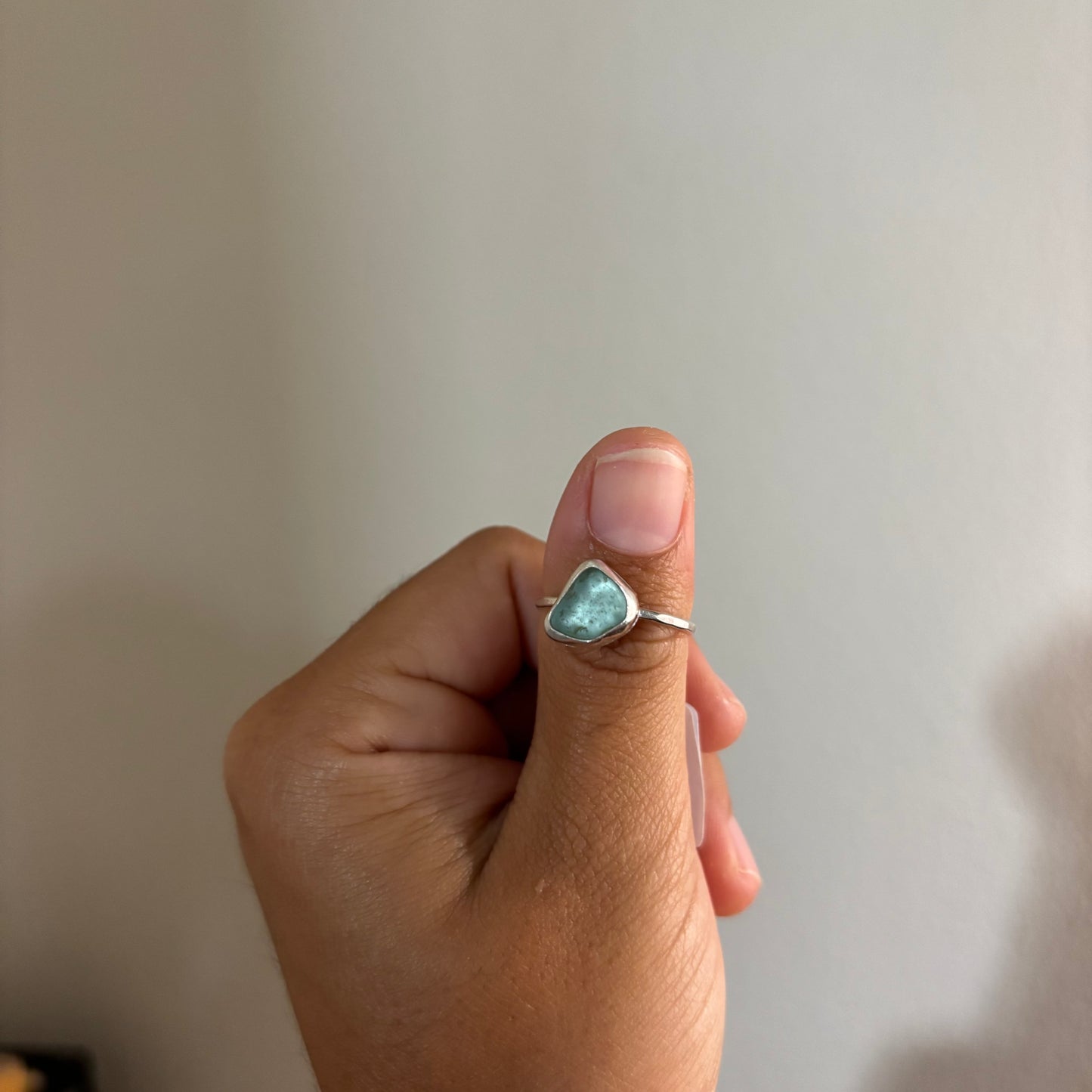 Silver Sea Glass Rings
