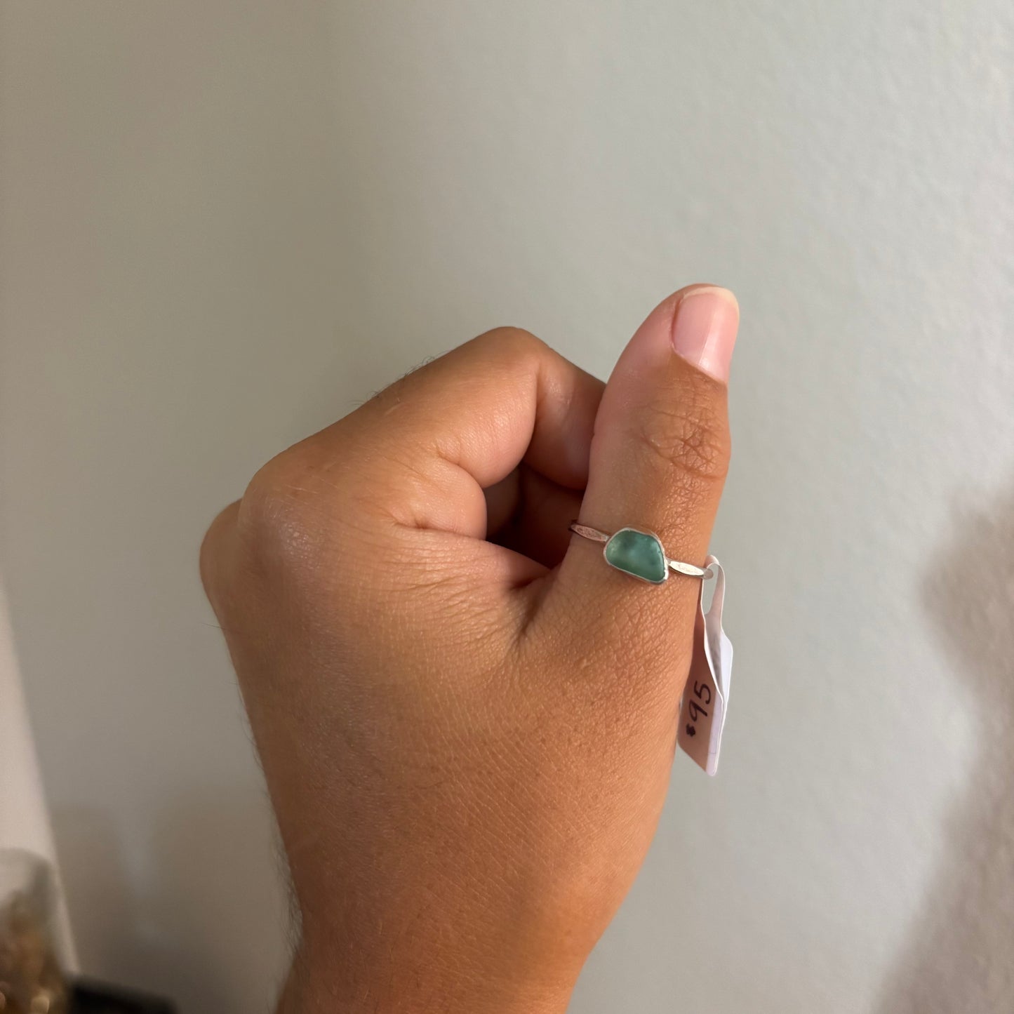 Silver Sea Glass Rings