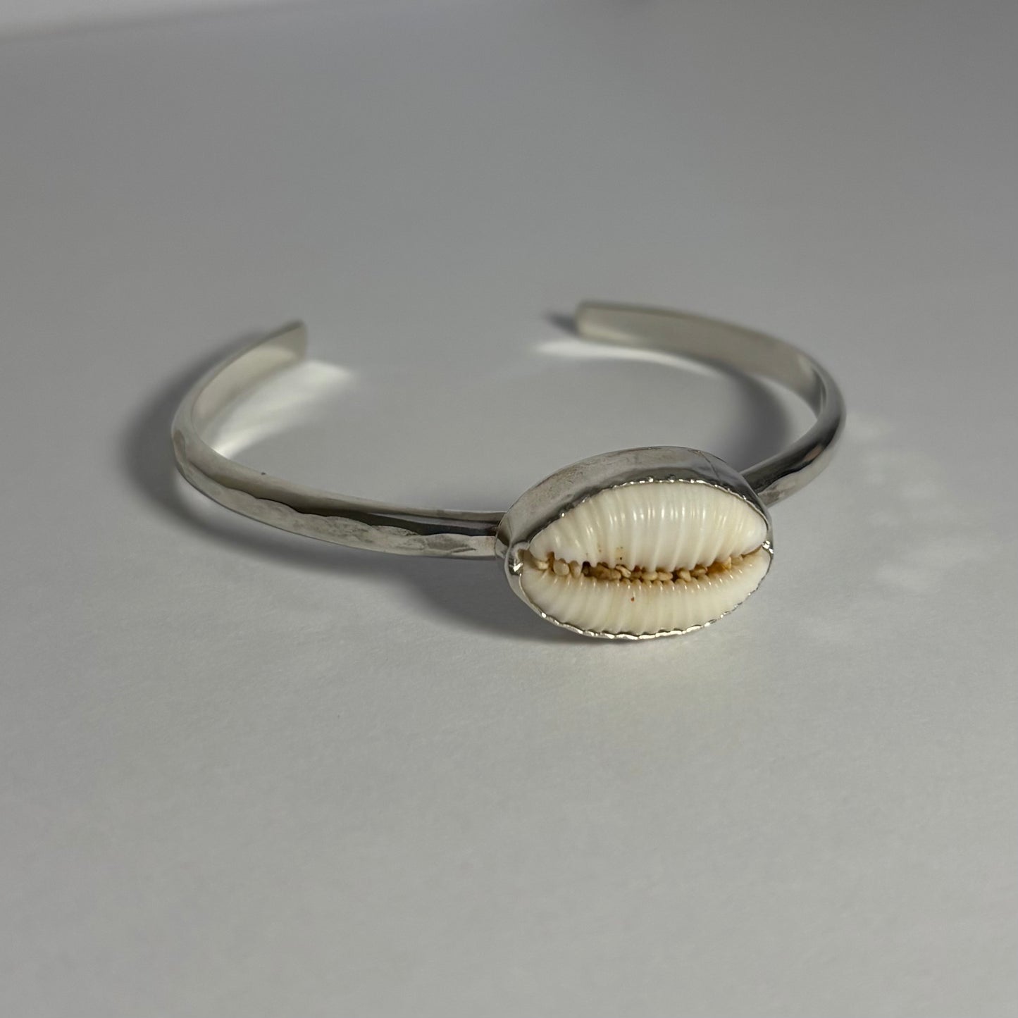 Cowrie Shell Cuff - Silver