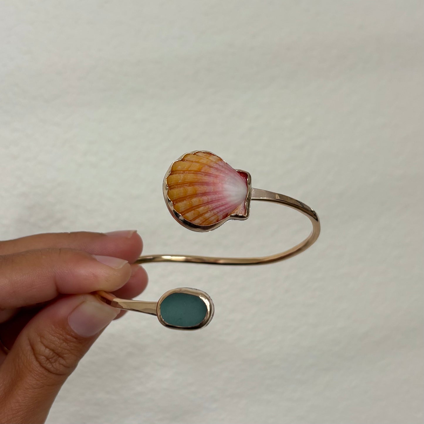 Sunrise Shell Cuff - Gold Fill