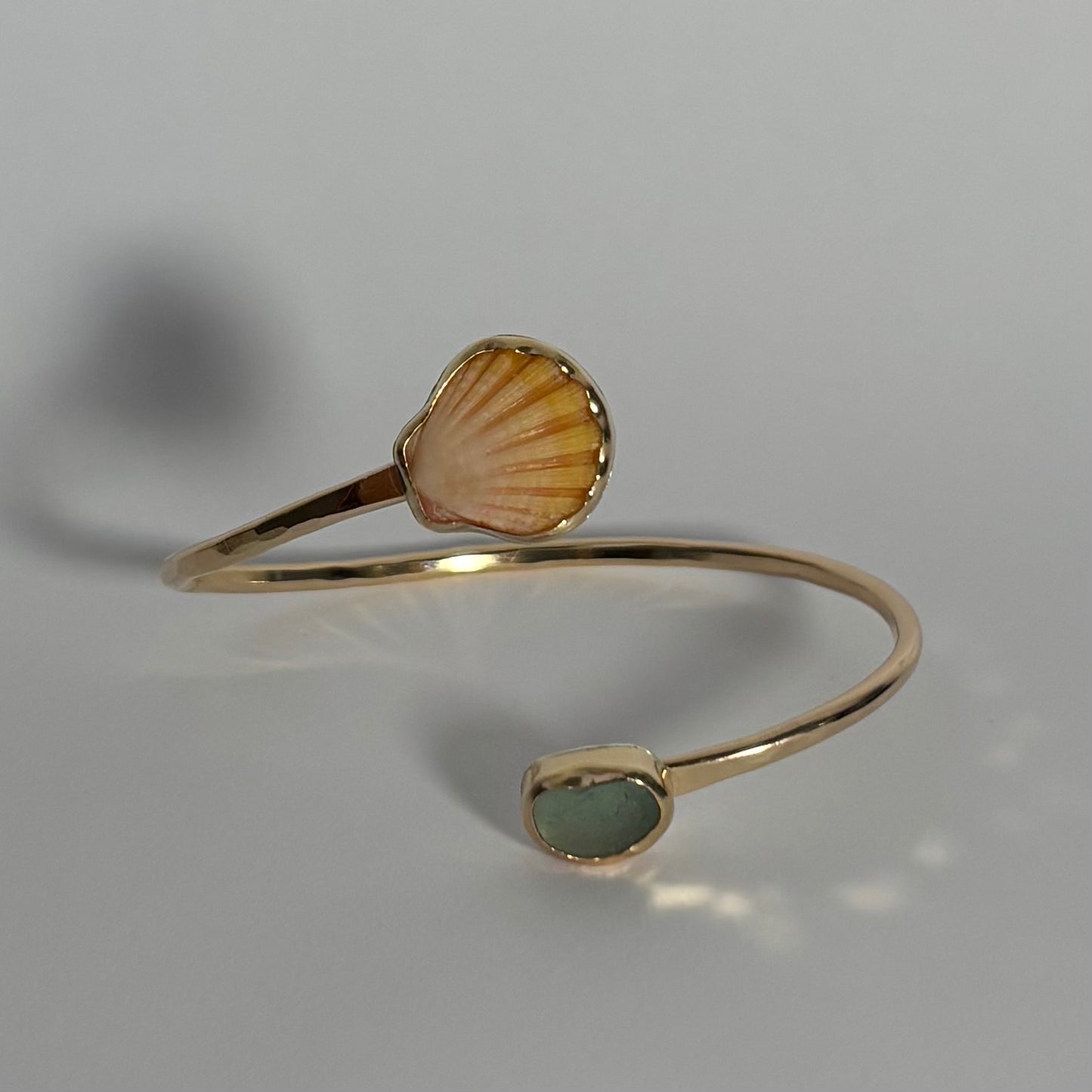 MINI Sunrise Shell Cuff - Gold Fill
