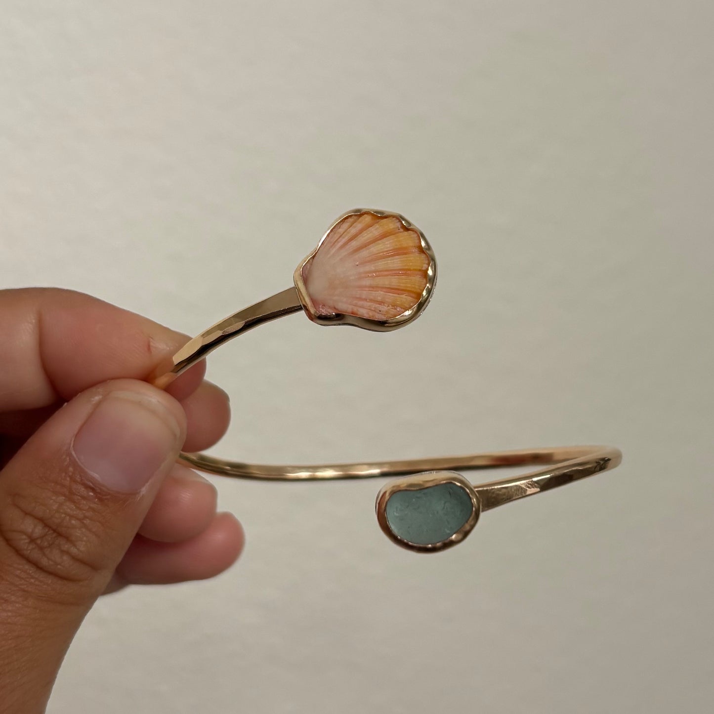 MINI Sunrise Shell Cuff - Gold Fill