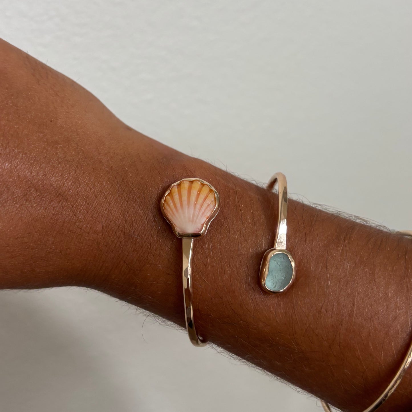 MINI Sunrise Shell Cuff - Gold Fill