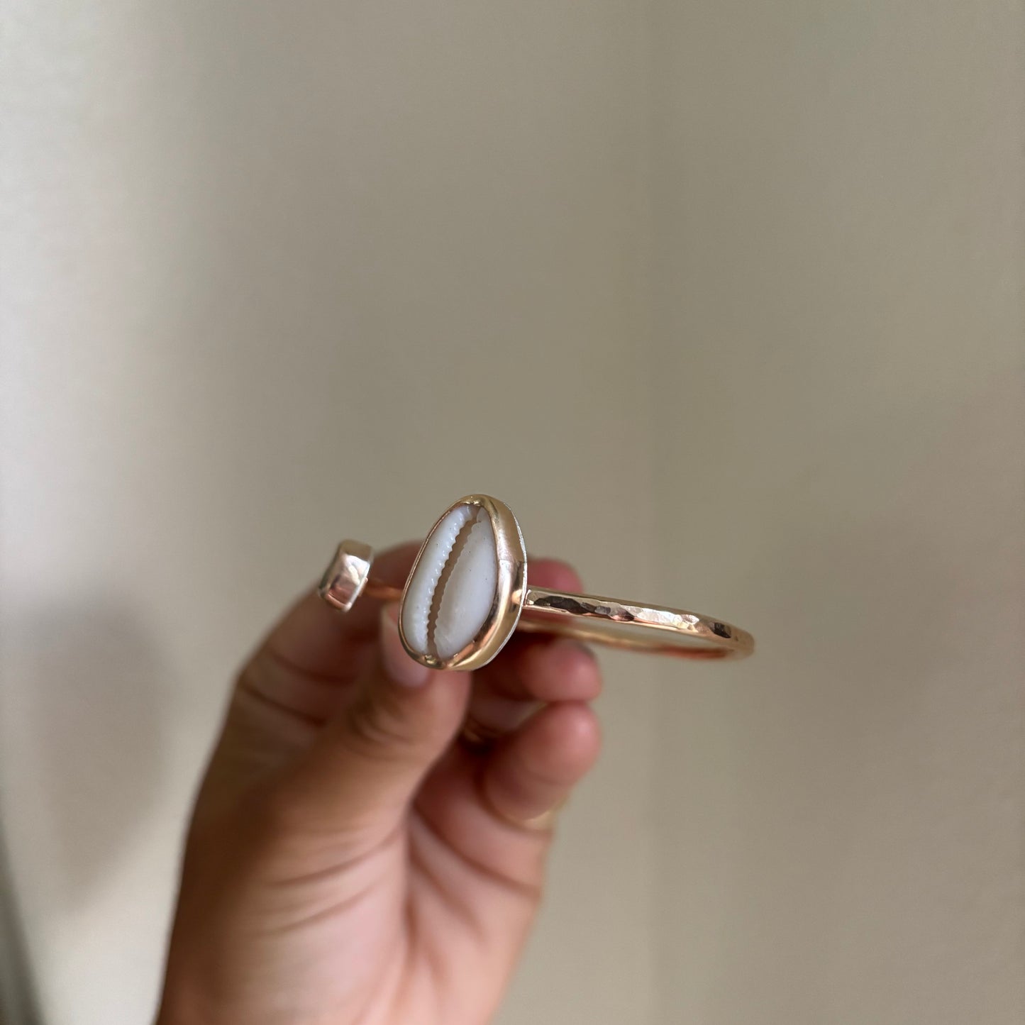 Cowrie and Seaglass Cuff