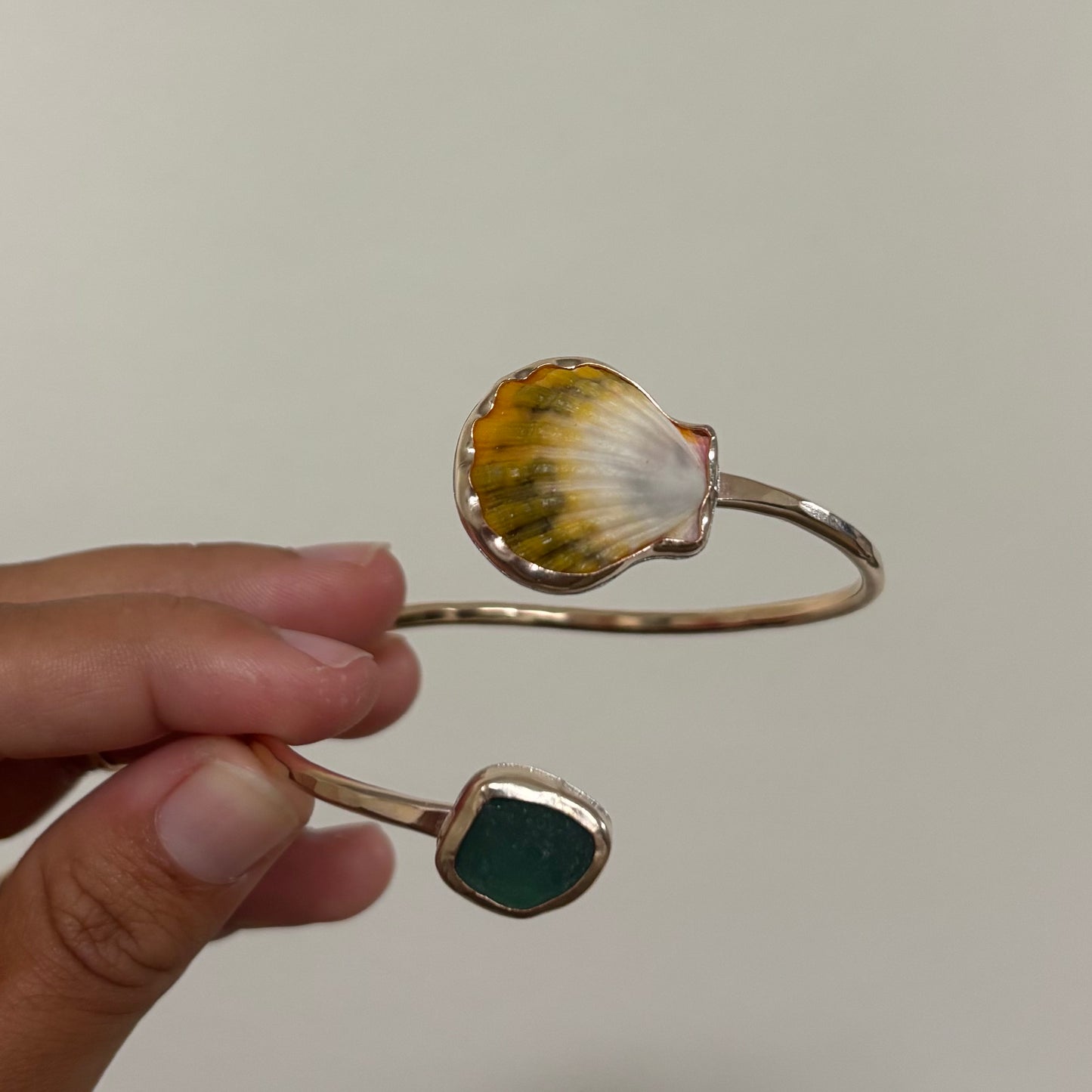 Sunrise Shell Cuff - Gold Fill
