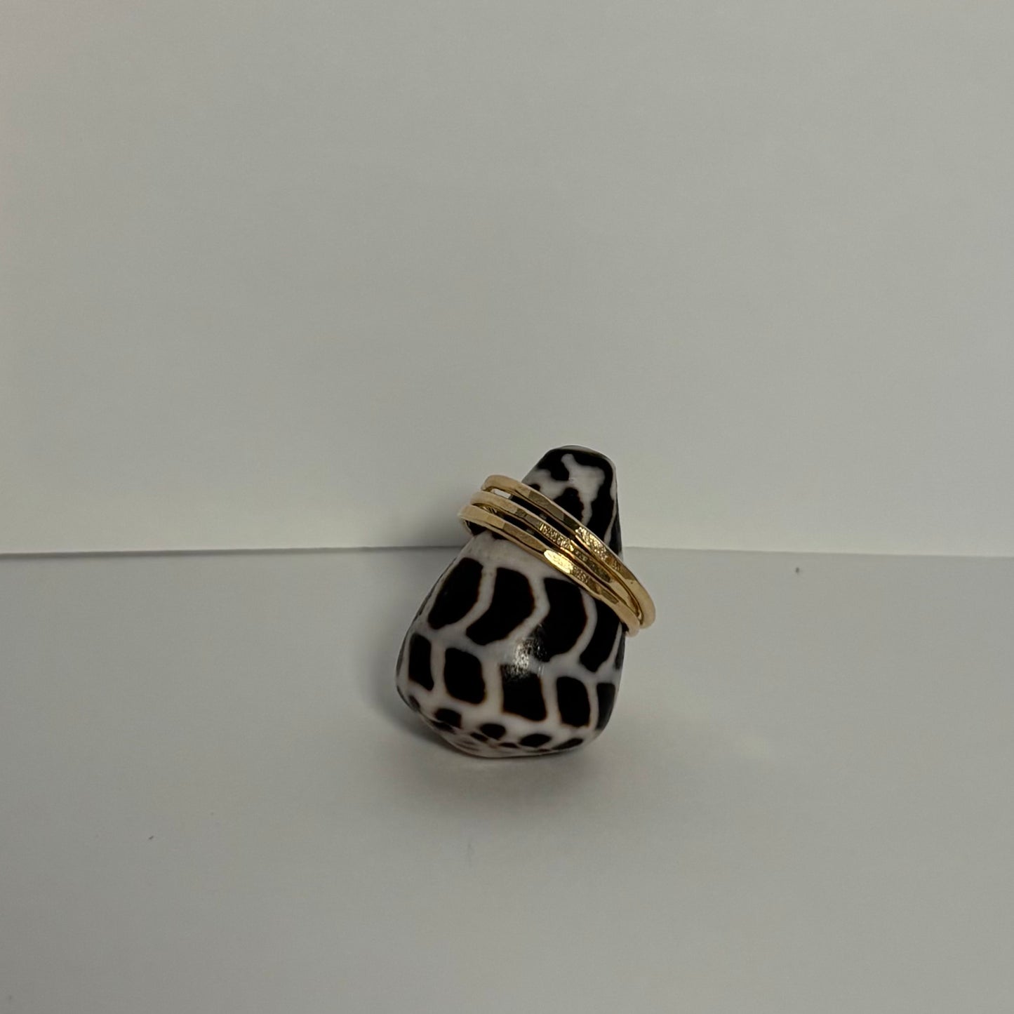 Roughly Hammered Stacker Rings - Gold Fill