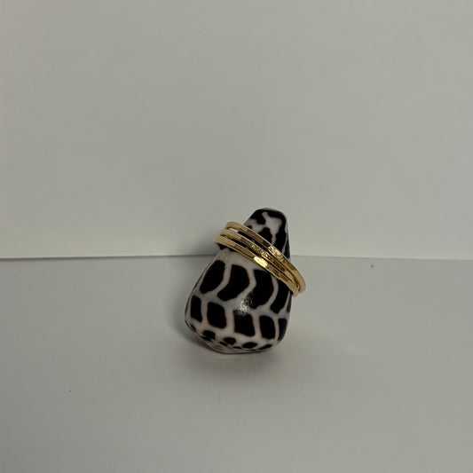 Roughly Hammered Stacker Rings - Gold Fill